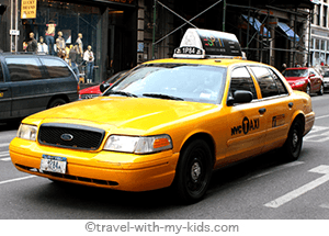 family-travel-new-york-city-with-kids-taxi