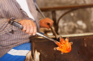 Venice-travel-with-kids-murano-glass-blower