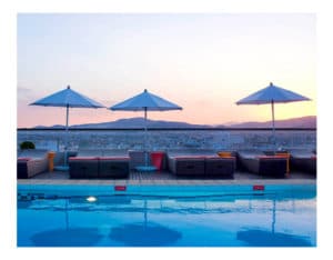 Athens with kids Novotel Hotel rooftop pool